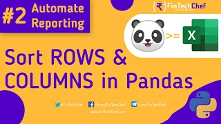 2 - How to sort Rows and Columns in Pandas DataFrame FinTechChef