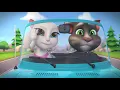 Download Lagu Talking Tom \u0026 Angela Walking | Sam Toon | Rindu Semalam Song (Cute moments)