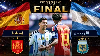 ملخص مباراه اسبانيا والأرجنتين نهائي كأس العالم      الشوط الأول  دندنها