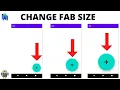 how to change the size of a fab in android studio tutorial
