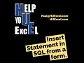 SQL Insert Into statement using data gathered from a form in MS Access
