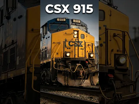 Insane CSX Locomotive Power Hauling Massive Freight CSX 915| Railfanning Action #shorts