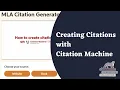Creating Citations with Citation Machine