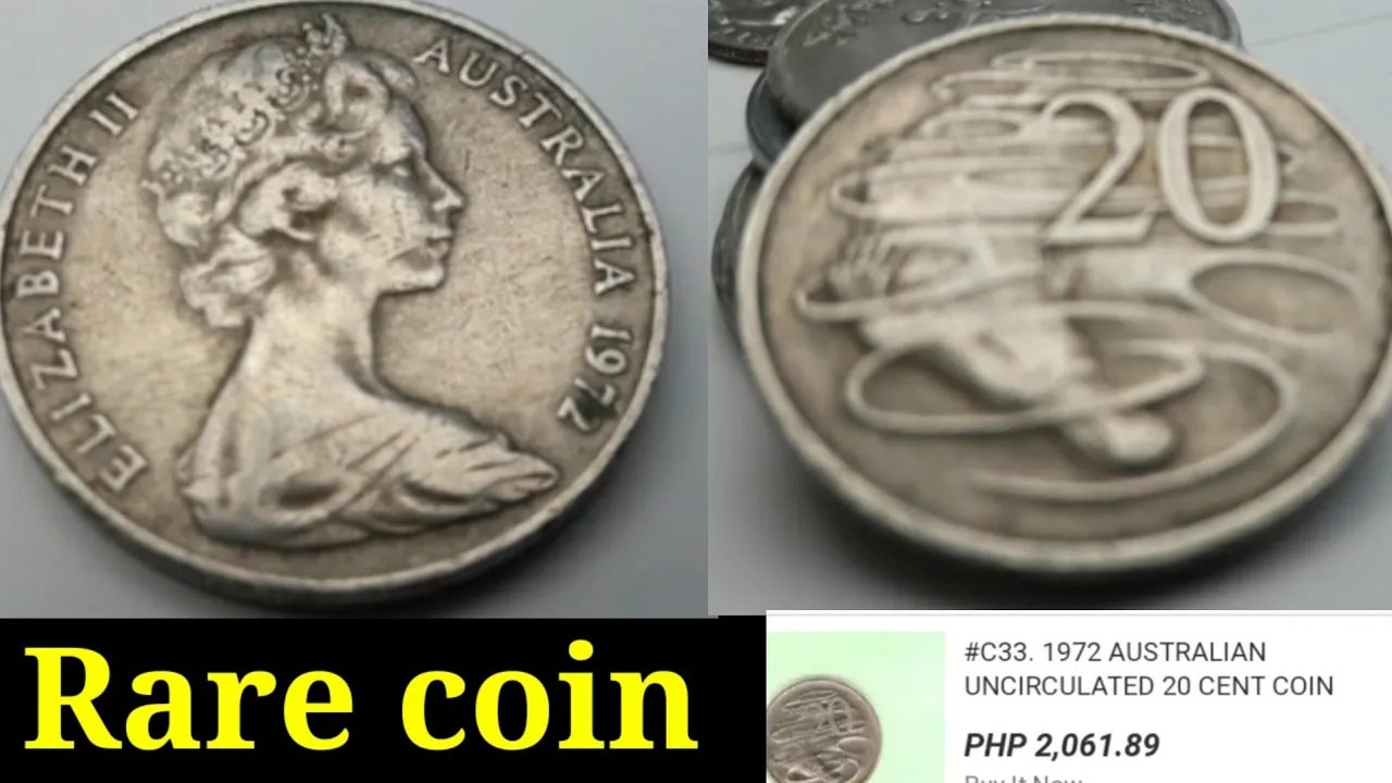 20 cents Elizabeth 2nd Australia 1972 Old coins