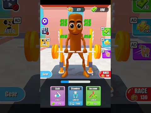 💪🧠 Brainrot Muscle Game – Fitness Meme Android Game | #brainrot #brainrotgame #shorts