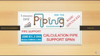 ASME B31 3 CALCULATION PIPE SUPPORT SPAN