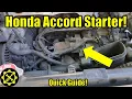 2008 - 2012 Honda Accord 2 4L Starter Replacement Quick Guide