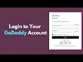 How to Login to Your Godaddy Account GoDaddy Sign In