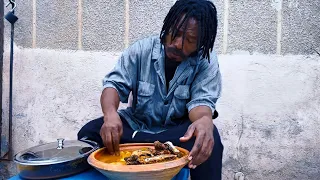 Father Ankrah enjoyed the whole family food 