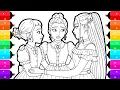 Coloring Rumi Mira Zoey Best Friends Coloring Page KPop Demon Hunters