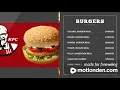 KFC UGANDA MENU WITH PRICE