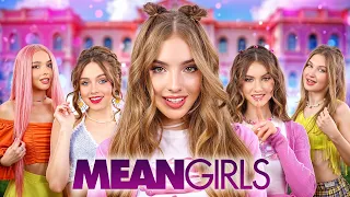 الفتيات اللئيمات عدن إلى المدرسة التسوق لتصبحي مشهورة 