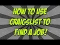 How To Use Craigslist To Find A Job