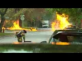 RAW Natural gas fire in St Paul caused by lightning strike police say