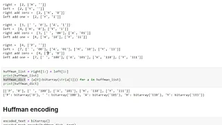 Huffman code in Python