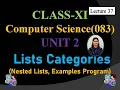 Python List Types Explained Empty Long Nested List Easy Code Example programs