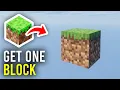 How To Get One Block On Minecraft - Full Guide