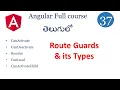 Route guards in Angular Types of Route guards in Angular Angular tutorial for beginners Angular