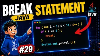 Java Break Statement Explained with Examples Chapter-29 Java Tutorial For Beginners