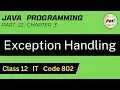 Java Programming Class 12 Exception Handling Information Technology IT Code 802