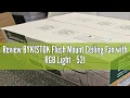 Review BYKISTOK Flush Mount Ceiling Fan with RGB Light - 52In Black Ceiling Fan Light with Reversibl
