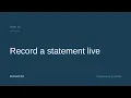 Record a statement live Conectir How-To