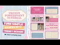 TRENDY PINK AND BLUE POWERPOINT TUTORIAL Free Template Download