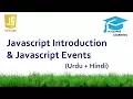 Javascript Introduction and Javascript Events Urdu Hindi