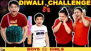 Download DIWALI CHALLENGE Girls vs Boys | Funny Family Green Crackers | Aayu and Pihu Show MP3