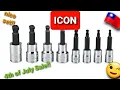 ICON and drive SAE ball hex socket set 8pc - 8