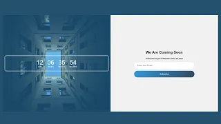 How To Make Responsive Coming Soon Page with Amazing Newsletter Using HTML CSS Website Tutorial