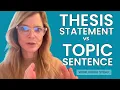 Lagu Thesis Statement vs Topic Sentences | English Writing Skills