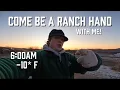 FULL day in the life on a - 10 degree day Ranching in South Dakota