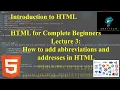 HTML5 Complete Course Lecture 3 Block level elements and In-line Elements