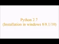 Python2 7 14 Installation Windows 1