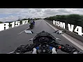 Lagu Full Throttle Ride | Yamaha R15M \u0026 R15 V3 with Akrapovič Exhaust | Brutal Sound 🔥