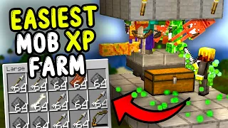 EASIEST MOB XP Farm Minecraft Bedrock Java 1 1