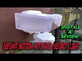 DEFIANT Motion-Activated Security Light Install and Review Model 1005 536 300