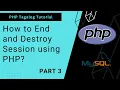 PHP Tagalog - How to End and Destroy Sessions in PHP