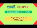 Programming In Java Week 2 NPTEL ANSWERS My Swayam IIT Kharagpur