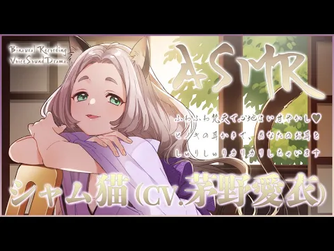 【ASMR】「ねこぐらし。」シャム猫（CV: 茅野愛衣）の至高耳かきボイス / NECOGURASHI cat girl ear cleaning (CV. Ai Kayano)のカバー画像