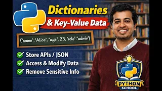 Python Dictionaries Explained Key-Value Data FastAPI JSON Basics Python School