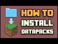 How to INSTALL DATAPACKS in Minecraft 1 16 Tutorial