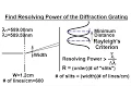 Physics - Optics Diffraction Grating 6 of 7 Resolving Power of Diffraction Grating