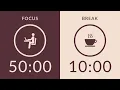 Pomodoro Timer with Brown Noise 3-Hour Study with Me for Deep Focus AD