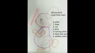 Bunny rabbit Teddy cutting pattern