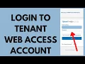 How to Login to Tenant Web Access Account 2023