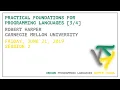 Practical Foundations for Programming Languages - Robert Harper