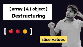 Explain Javascript Destructuring Array Object Tamil Velmurugan MG VMG