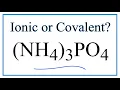 Is NH4 3PO4 Ionic or